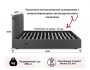 Мягкая кровать Olivia 1800 темная с подъемным механизмом недорого