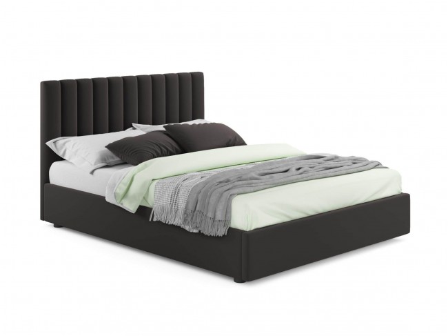 Мягкая кровать Olivia 1800 шоколад с подъемным механизмом фото