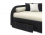 Мягкая кровать Elda 900 темная с ортопедическим основанием и мат недорого