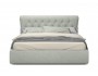 Мягкая кровать Ameli 1400 кожа серый с подъемным механизмом фото