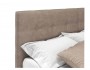 Мягкая кровать Selesta 1400 кожа латте с подъемным механизмом недорого