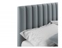 Мягкая кровать с тумбами Olivia 1600 серая с подъемным механизмо от производителя