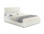 Мягкая кровать с тумбами Olivia 1600 беж с подъемным механизмом купить