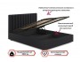 Мягкая кровать с тумбами Olivia 1600 темная с подъемным механизм распродажа