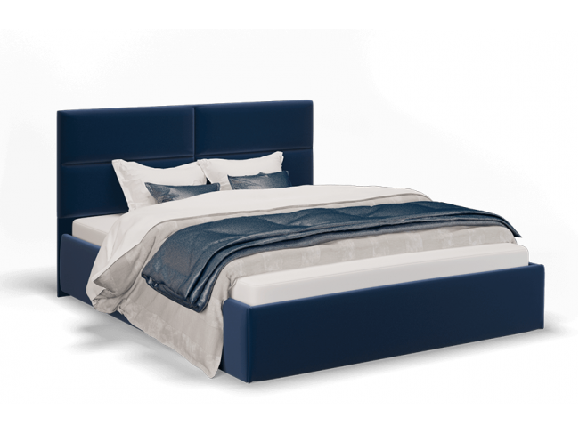 Кровать с ортопедическим основанием Сити 160х200, синий фото
