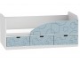 Кровать Бриз-4 80х160 Квадрат (Ясень шимо светлый/Шоколад/Квадра распродажа