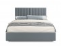 Мягкая кровать Olivia 1400 серая с ортопедическим основанием распродажа