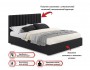 Мягкая кровать Olivia 1400 темная с ортопедическим основанием распродажа