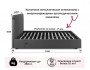 Мягкая кровать Olivia 1800 синяя с ортопедическим основанием недорого