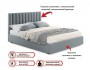 Мягкая кровать Olivia 1800 серая с ортопедическим основанием недорого