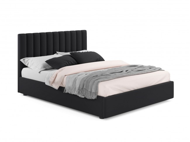 Мягкая кровать Olivia 1800 темная с ортопедическим основанием фото