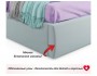 Мягкая кровать Stefani 1400 мята пастель с подъемным механизмом  недорого