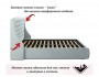 Мягкая кровать Stefani 1400 мята пастель с подъемным механизмом  купить