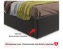 Мягкая кровать Stefani 1400 шоколад с подъемным механизмом с орт распродажа