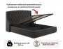 Мягкая кровать Stefani 1400 шоколад с подъемным механизмом с орт недорого