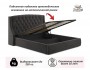 Мягкая кровать Stefani 1800 шоколад с подъемным механизмом с орт недорого