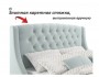 Мягкая кровать Stefani 1800 мята пастель с подъемным механизмом  от производителя