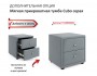 Мягкая кровать Milena 900 серая с ортопедическим основанием недорого