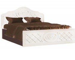 Кровать Престиж 140 (Венге шоколад / Жемчуг)