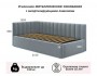 Мягкая кровать Milena с бортиком 900 серая с подъемным механизмо фото