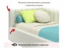 Мягкая кровать Milena с бортиком 900 беж с подъемным механизмом купить