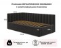 Мягкая кровать Milena с бортиком 900 темная с подъемным механизм от производителя