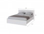 Кровать 160x200 с настилом из ДСП Плейона, белый недорого