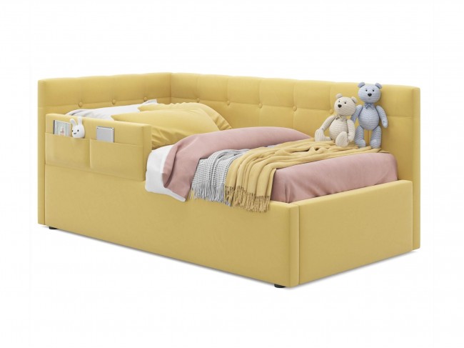 Односпальная кровать-тахта Colibri 800 желтая с подъемным механи фото