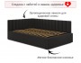 Мягкая кровать Milena 1200 шоколад с подъемным механизмом купить