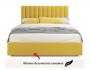 Мягкая кровать Olivia 1600 желтая с ящиками купить