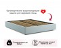 Мягкая кровать-софа без изголовья Base 1600 мята пастель с подъе фото