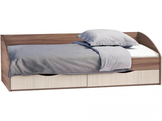 Эриол 90x200 шимо темный / шимо светлый Кровать фото