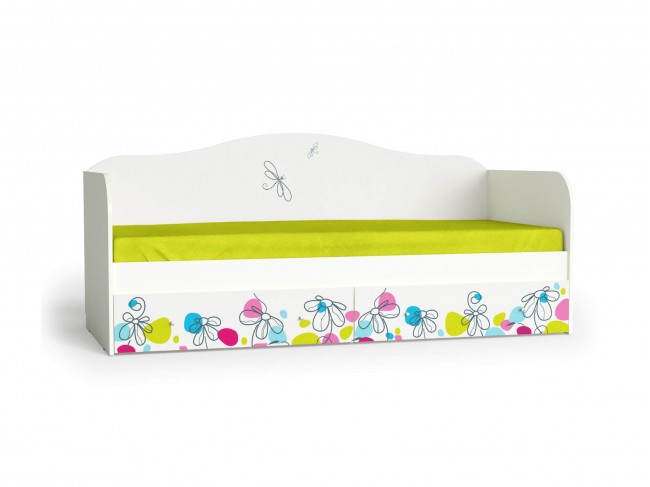 Кровать Цветы Белый фото