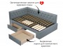 Мягкая кровать-тахта Afelia 1200 серая с ящиками от производителя