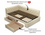 Мягкая кровать-тахта Afelia 1200 бежевая с ящиками распродажа