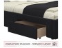 Мягкая кровать-тахта Afelia 1200 черная c ящиками купить