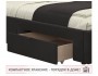 Мягкая кровать-тахта Afelia 1200 шоколад с ящиками купить