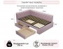 Мягкая кровать-тахта Afelia 1200 лиловая с ящиками распродажа