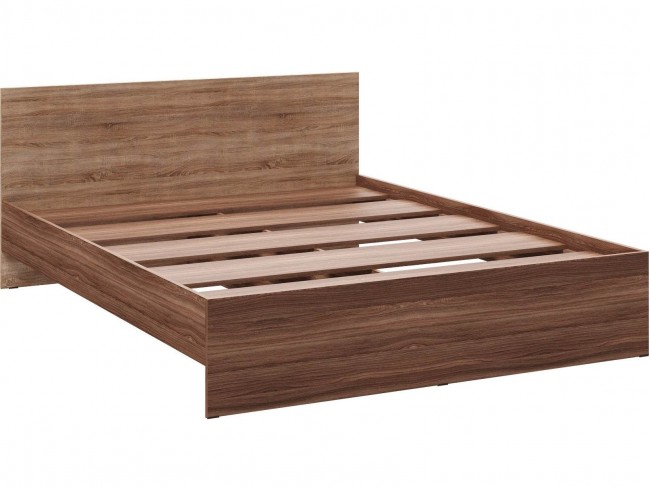 Кровать Ронда 160х200 с настилом ДСП 2С, Ясень шимо/Дуб сонома фото