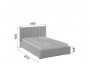 Нега Кровать интерьерная 140 светло-серый, ортопед недорого