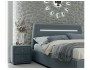 Мягкая кровать NEO с подсветкой и подъемным механизмом серая фото