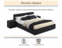 Мягкая кровать Skandi 1600 черная с подъемным механизмом фото