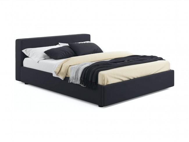 Мягкая кровать Skandi 1600 черная с подъемным механизмом фото