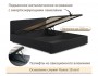 Мягкая кровать Erika 1600 черная с подъемным механизмом купить