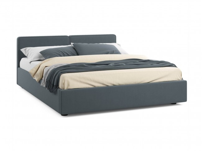 Мягкая кровать Erika 1600 маренго темно-серый с подъемным механи фото