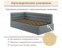 Мягкая кровать-тахта Aura 900 серая с подъемным механизмом недорого