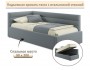 Мягкая кровать-тахта Aura 900 серая с подъемным механизмом недорого
