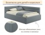Мягкая кровать-тахта Aura 900 серая с подъемным механизмом купить