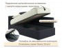 Мягкая кровать Aura 900 черная с подъемным механизмом купить
