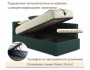 Мягкая кровать-тахта Aura 900 изумруд с подъемным механизмом недорого